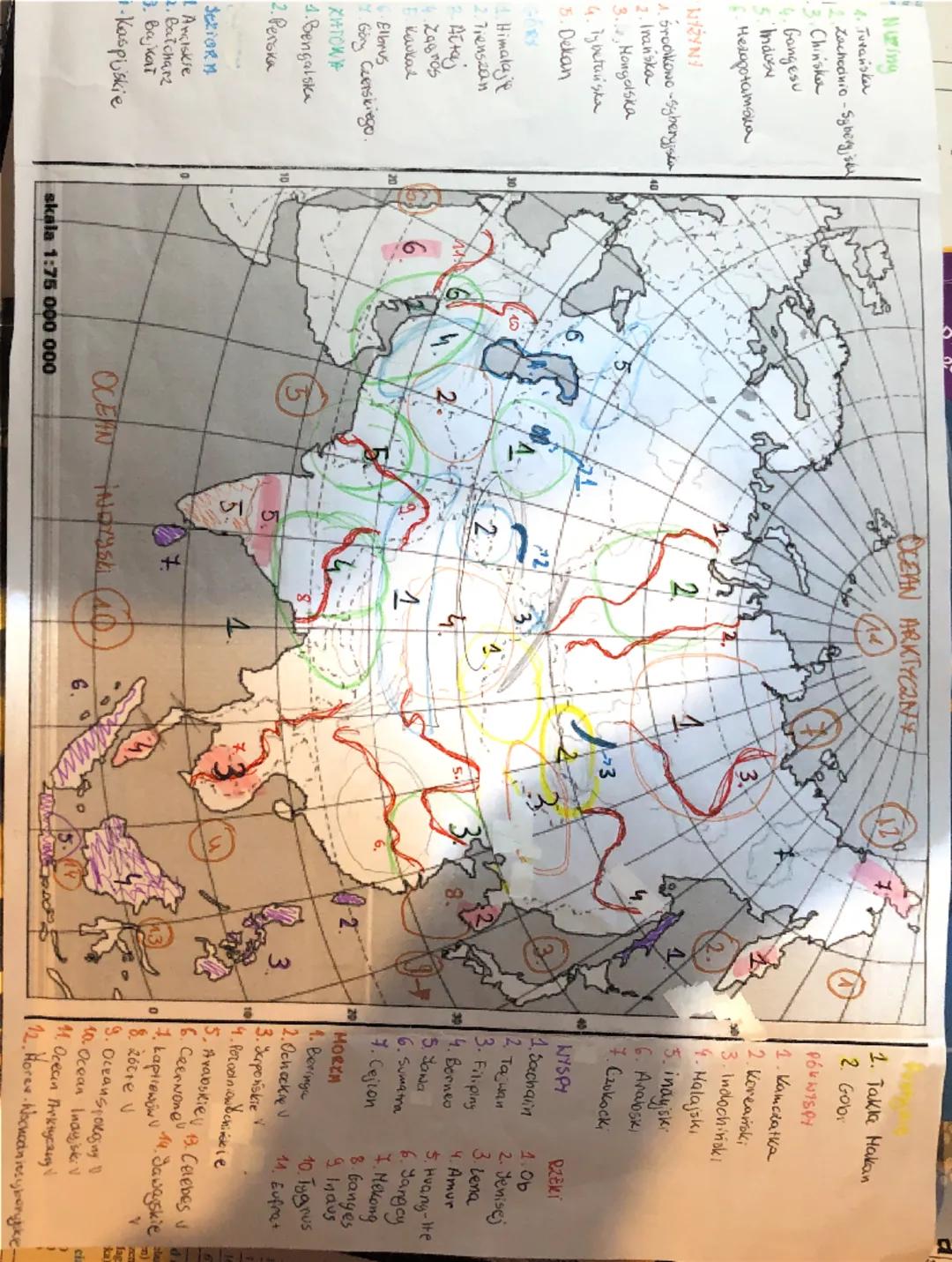 Nuring
1. Jurańsker
Zachodnio-Syberg, sty
3. Chińska
4. Gangesu
OCEAN ARKTYCZNY
5. Indusy
1. Нехоронатака
NŻYN
1. środkowo-syberyjska
2. Ira