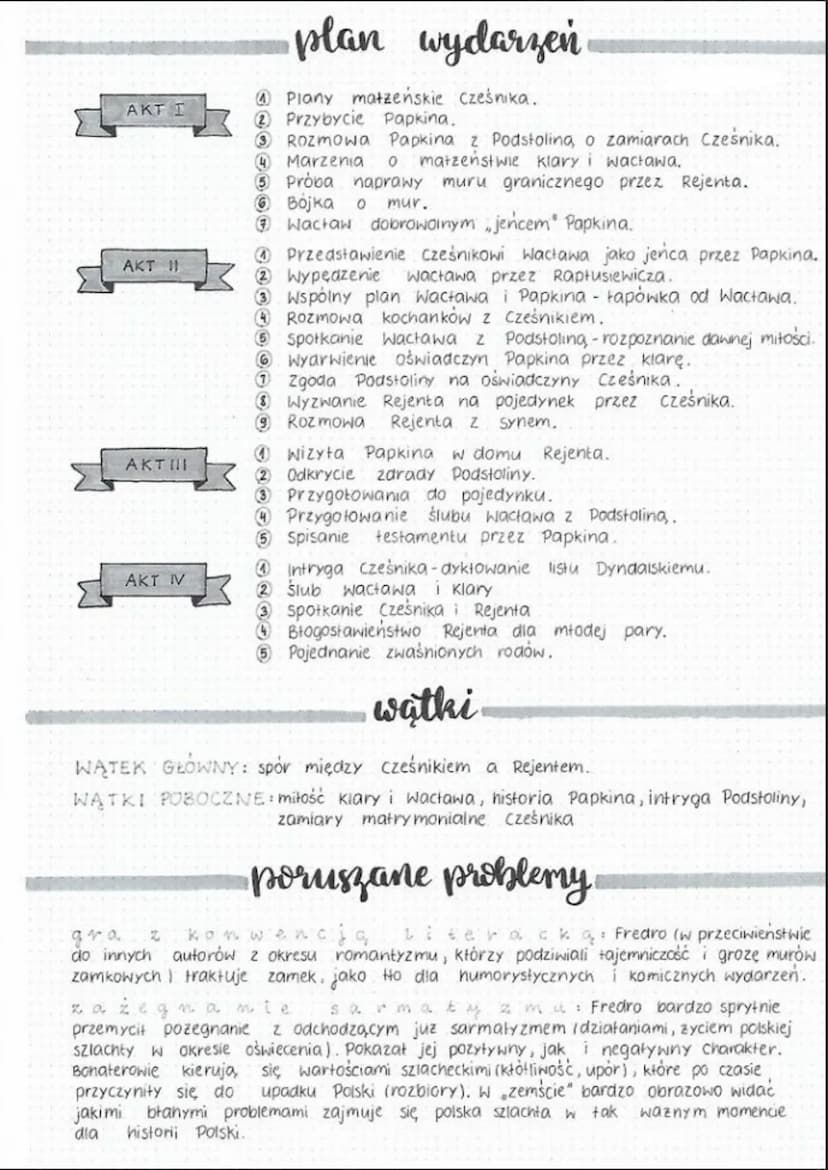 Zemsia
epoka romantyzm
Rodzaj dramat
gatunek komedia (komedia charakterów)
ALEKSANDER FREDRO
geneza
Treść zemsty" ma swe źródło w autentyczn