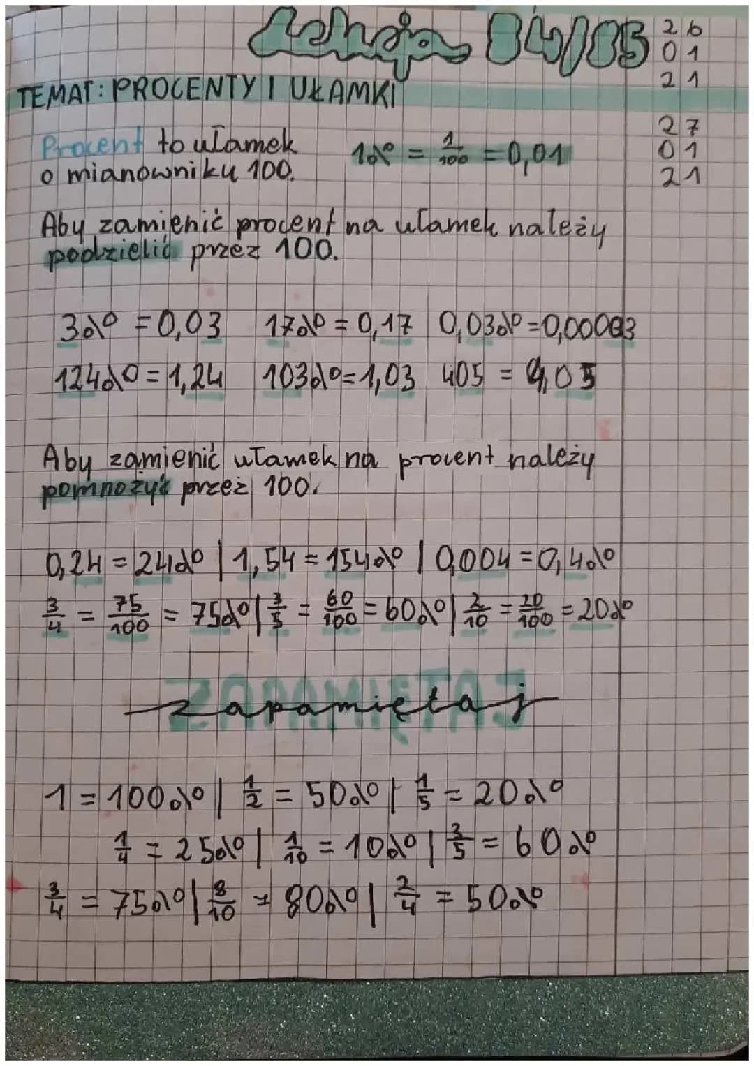 How to Turn Percents into Fractions and Compare Charts