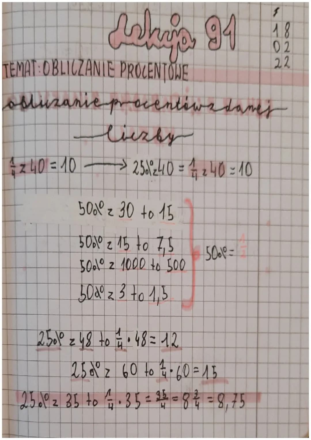 Lshop 84/85
TEMAT: PROCENTY I UŁAMKI
Procent to ulamek
o mianowniku 100.
10° = 100 = 0,01
Aby zamienic procent na ulamek należy
podzielić pr
