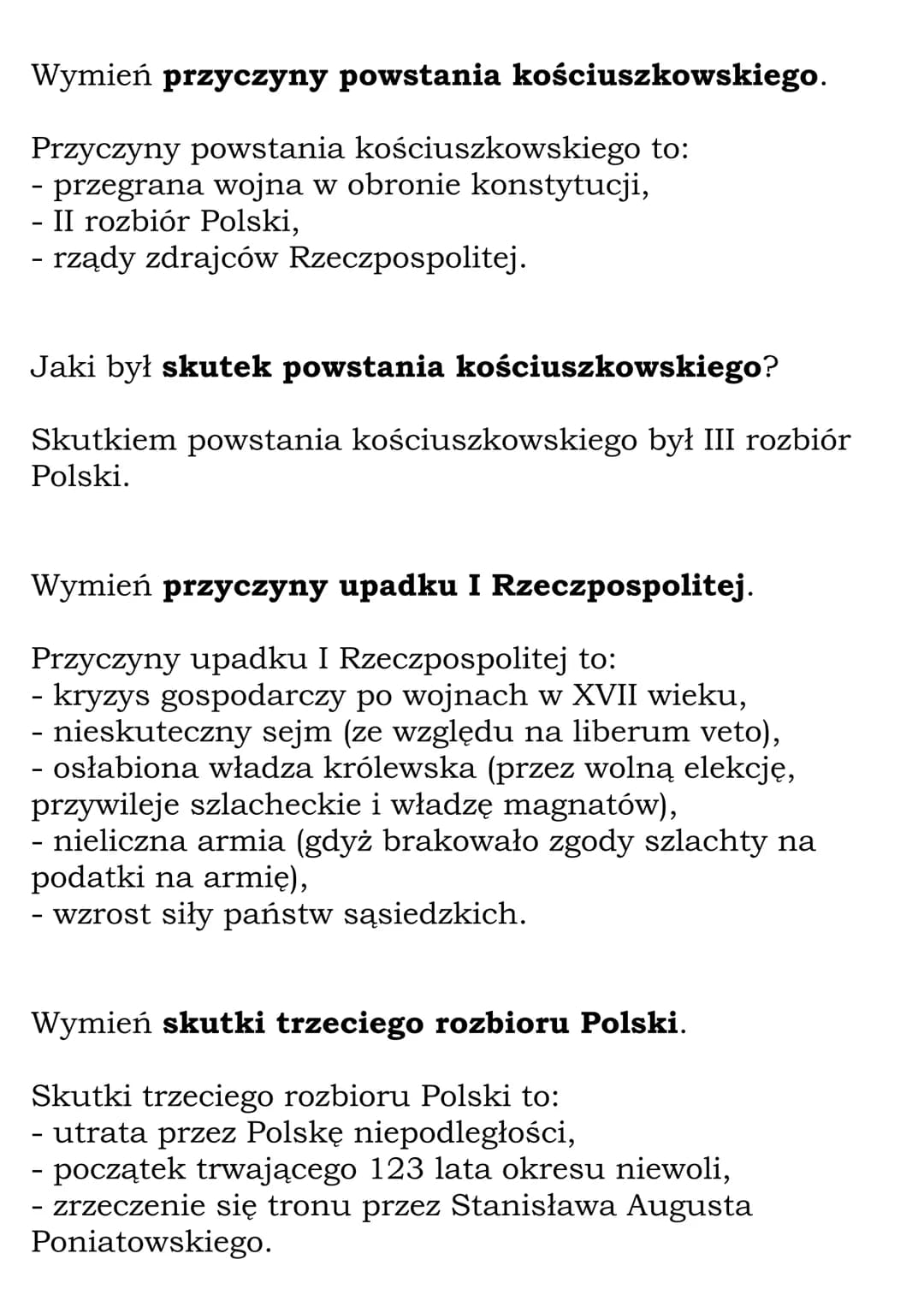 Powstanie Kościuszkowskie: Przyczyny, Przebieg i Skutki