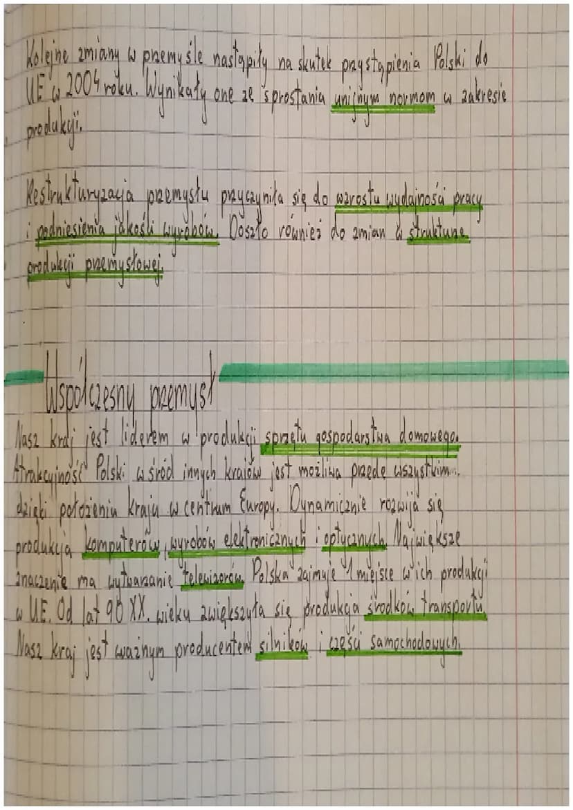 #05
·
"Rola przemysłu w gospodarce.
Przemyst to sektov gospodarki, który obejmuje wydobywanie surowców mineralnych
i przetwarzanie ich na pr