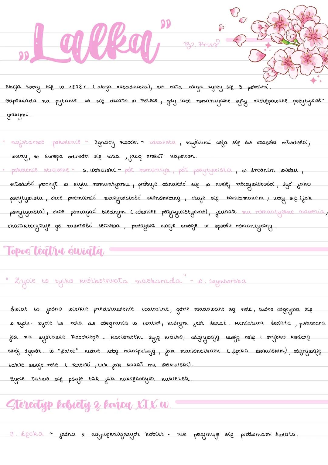 •
Lalka"
Akcja toczy się w
Odpowiada na pytanie
ycznymi.
11
1878 r. (akcja zasadnicza), ale
сата arga tyczy się 3 porolen'.
CO się dziato w 