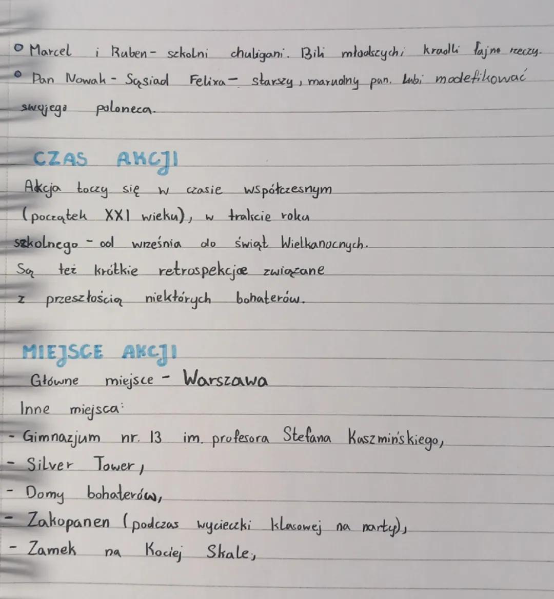 # „Felix, Net i Nika oraz Gang
Niewidzialnych ludzi"
Rafał Kozik

BOHATEROWIE pierustu planowi

Felix Polon

Feliks to bystry i ciekawski ch