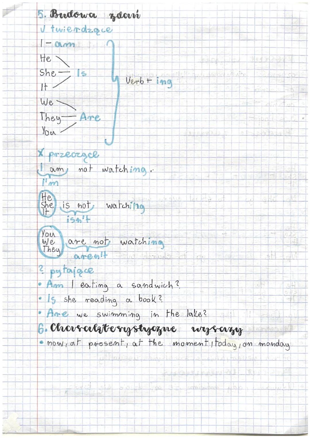 J-angielski
1. Present simple.
czynności rutynowe, upodobania, emocje
przeczenia - don't, doesn't
•
pytania do does
L
• 3.0s. 1.poj - 11
2. 