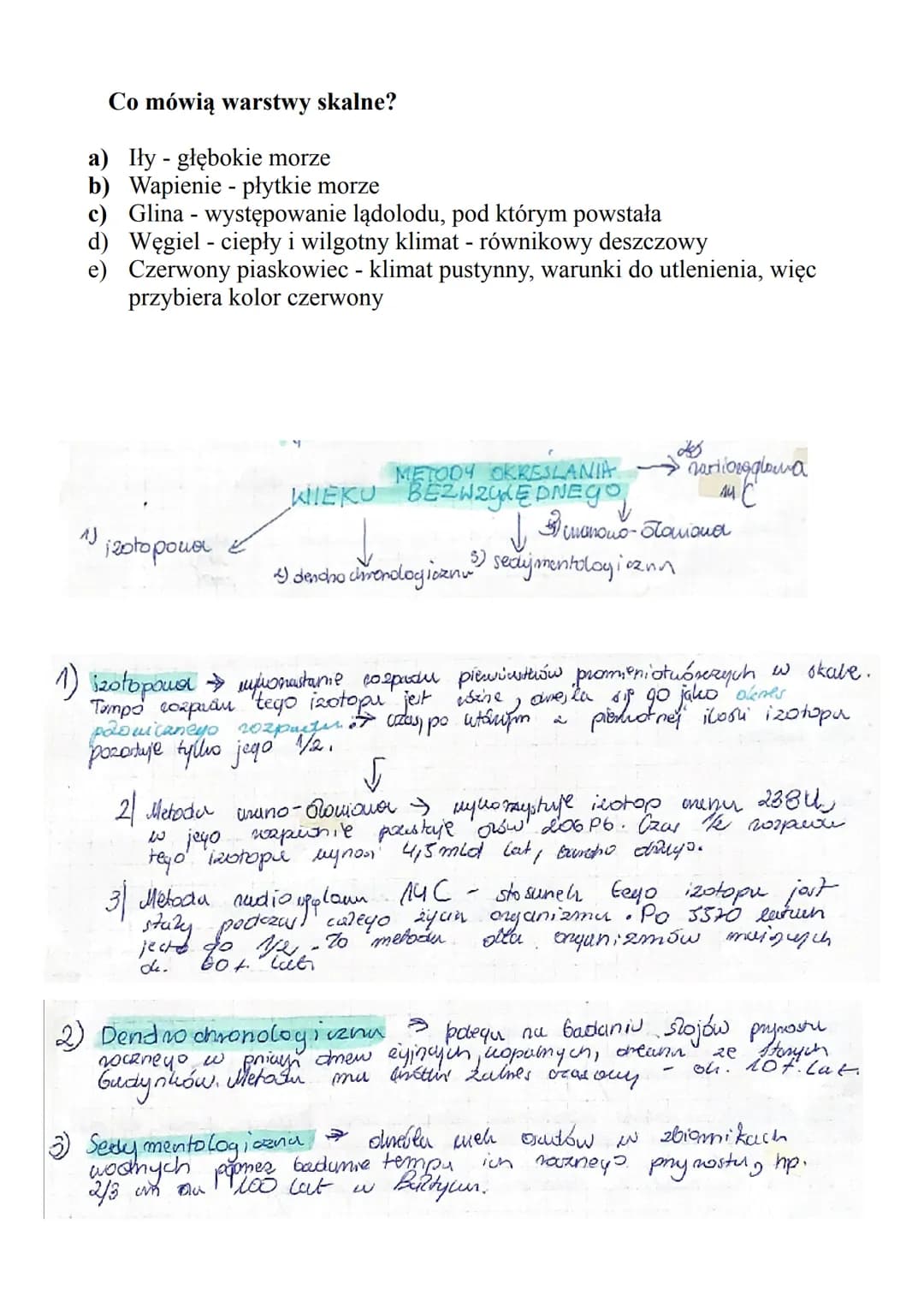 Odtwarzanie i
datowanie dziejów
Ziemi
Zagadnienia
1) Odtwarzanie dziejów Ziemi
2) Metody określania wieku
względnego
3) Skamieniałości
4) Me