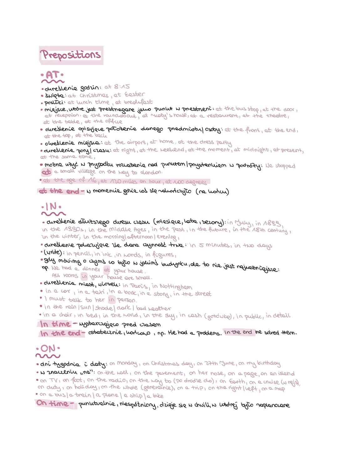 Przyimki - Zasady Użycia At, On, In (Część 1)