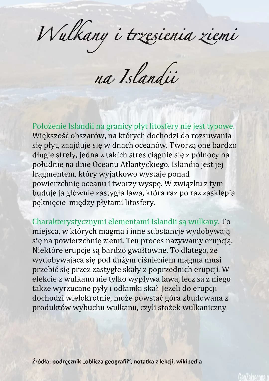 Wulkany i trzęsienia ziemi na Islandii