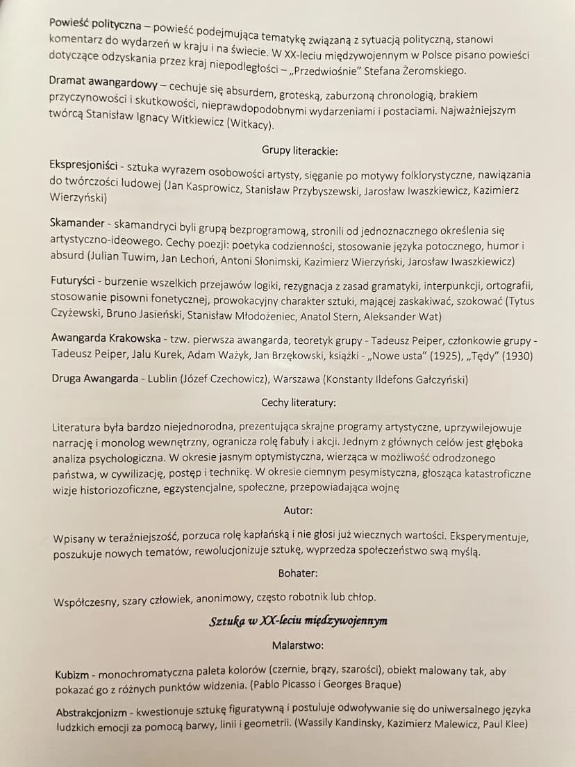 Dwudziestolecie międzywojenne
Dwudziestolecie międzywojenne trwało w latach 1918-1939. Zapoczątkowało je zakończenie I wojny
światowej, koni