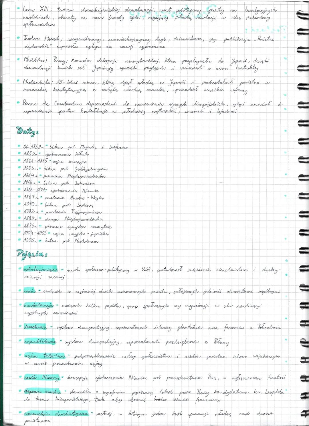 Powtórzenie
Postaci:
• Abraham Lincoln; republikanin, został prezydentem USA, zyskał popularność i autorytet
casie wojny secesyjnej, zginet
