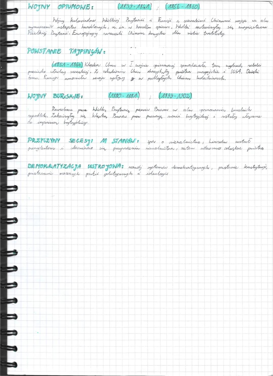 Powtórzenie
Postaci:
• Abraham Lincoln; republikanin, został prezydentem USA, zyskał popularność i autorytet
casie wojny secesyjnej, zginet
