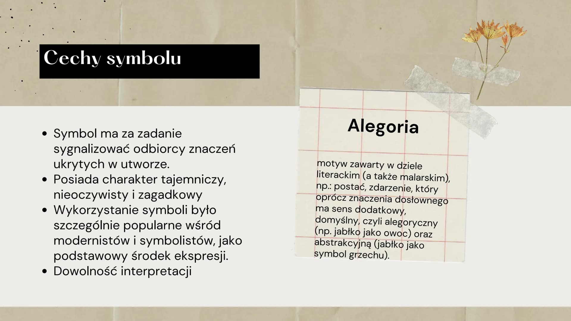 Symbole
W
,,Lalce"
reware Program zajęć
1 Wprowadzenie
2 Symbol a alegoria
3
Symbolika w ,,Lalce" Wprowadzenie
Świat polskich symboli jest n