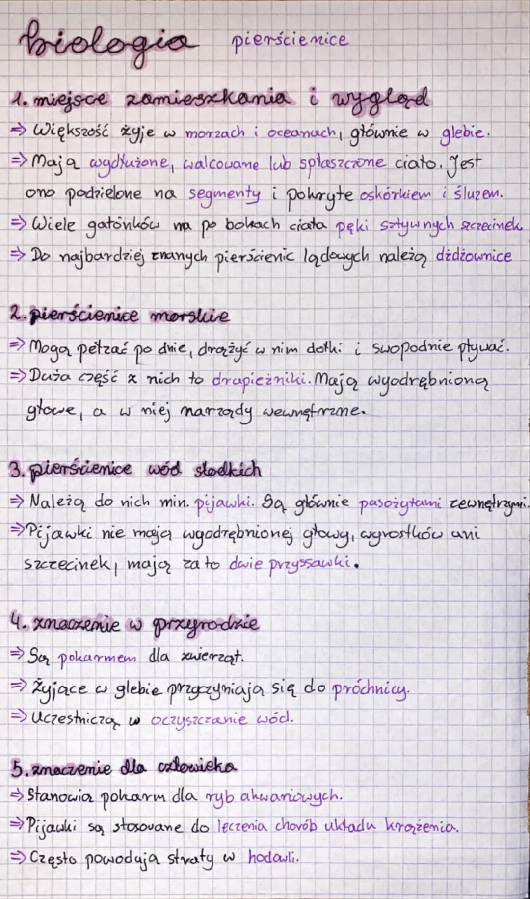 Znaczenie Pierścienic i Parzydełkowców w Życiu Człowieka oraz Pasożytnicze Plazińce na Farmie