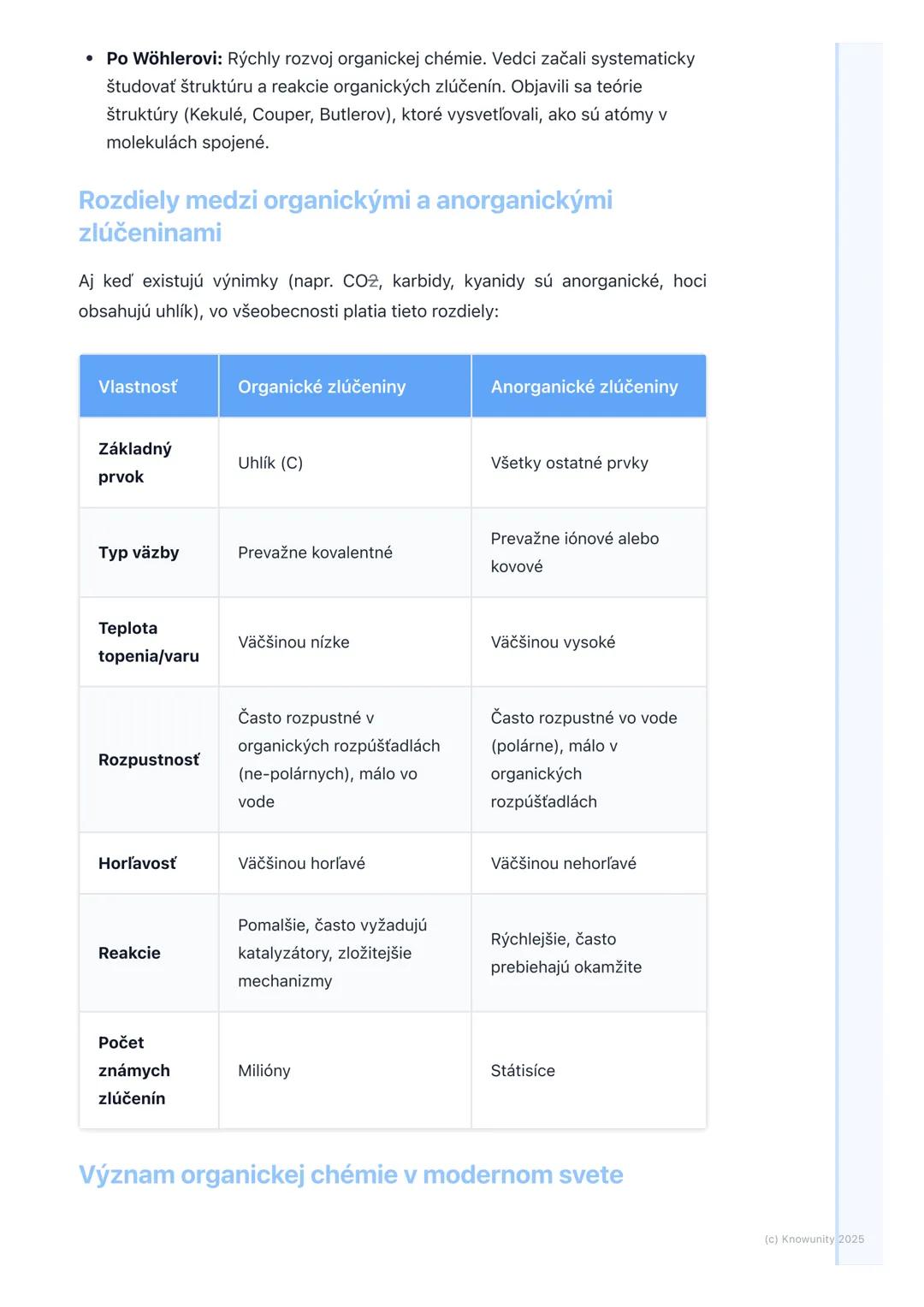 # Predmet a význam organickej
chémie

1. Prehľad a úvod

Organická chémia je obrovská a fascinujúca oblasť chémie, ktorá sa zaoberá
štúdiom 