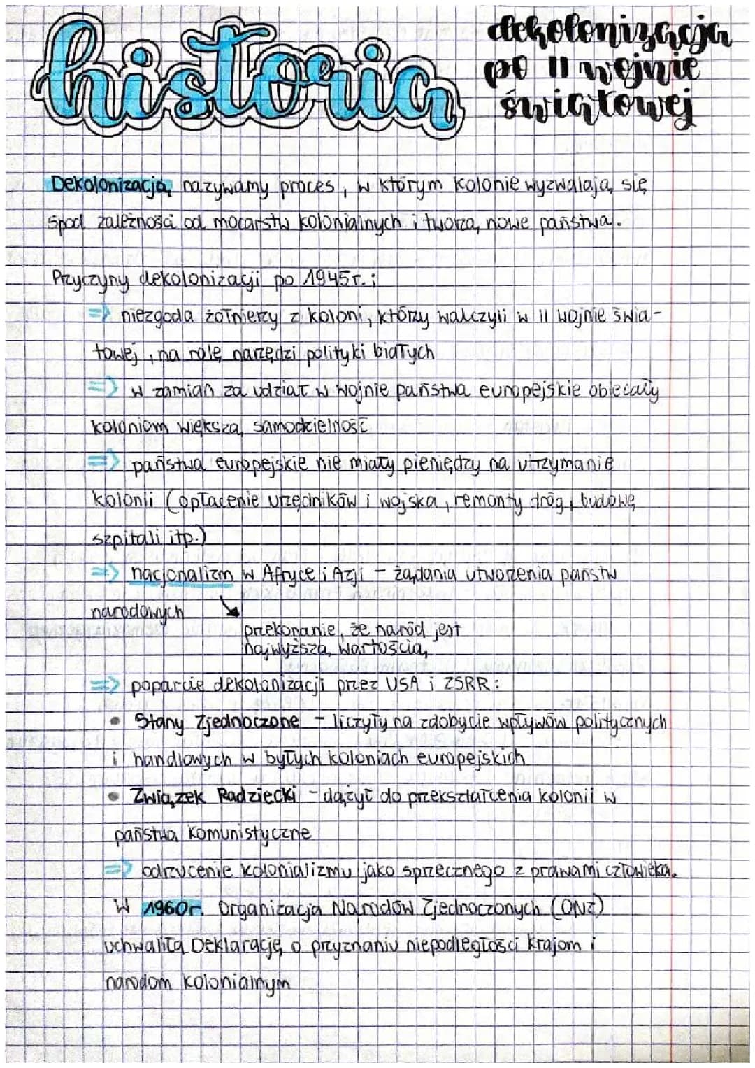 Dekolonizacja po drugiej wojnie światowej.