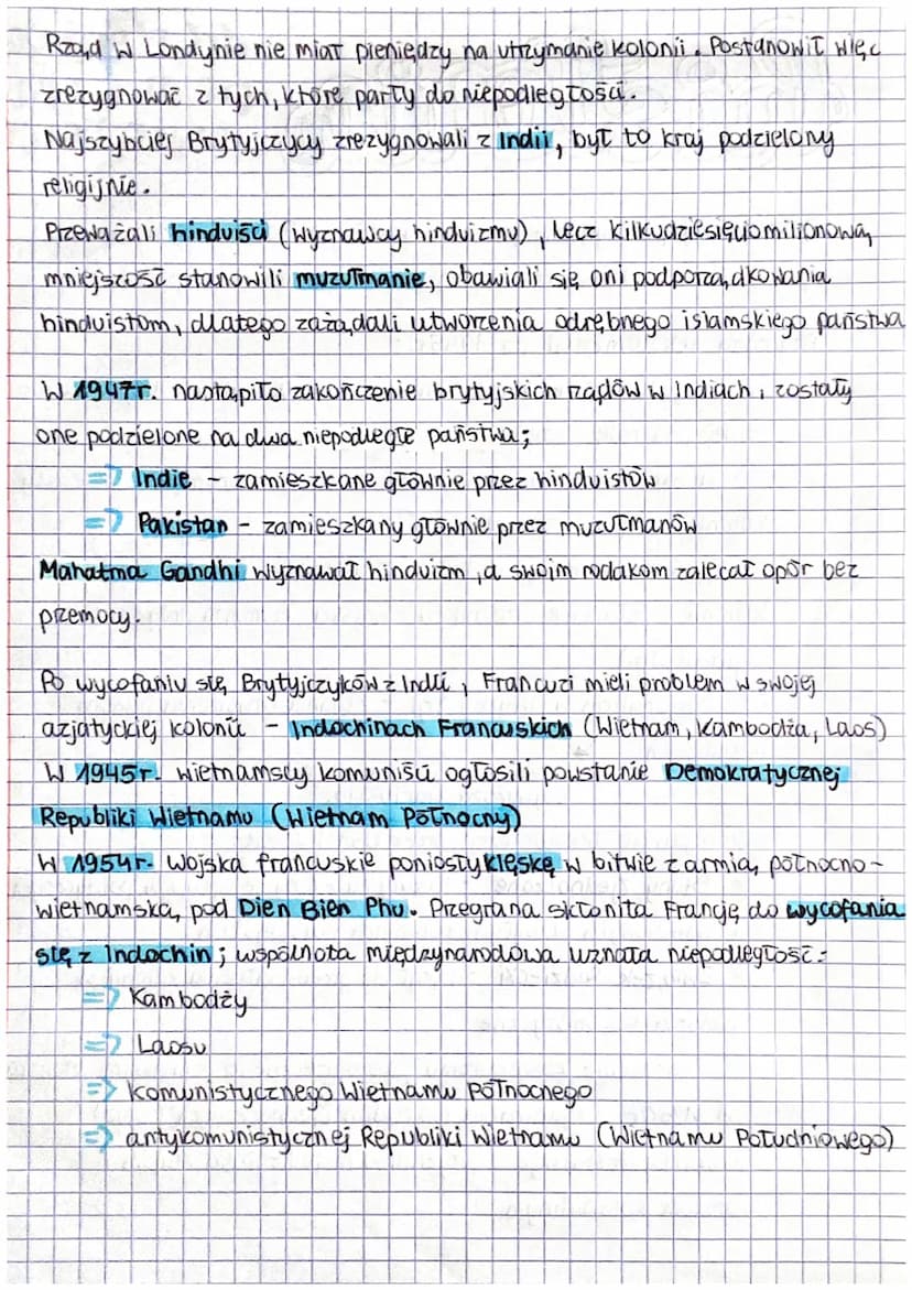 historia
Dekolonizacja, nazywamy proces, w którym kolonie wyzwalają się
Spod zależności od mocarstw kolonialnych i twora, nowe państwa.
deko