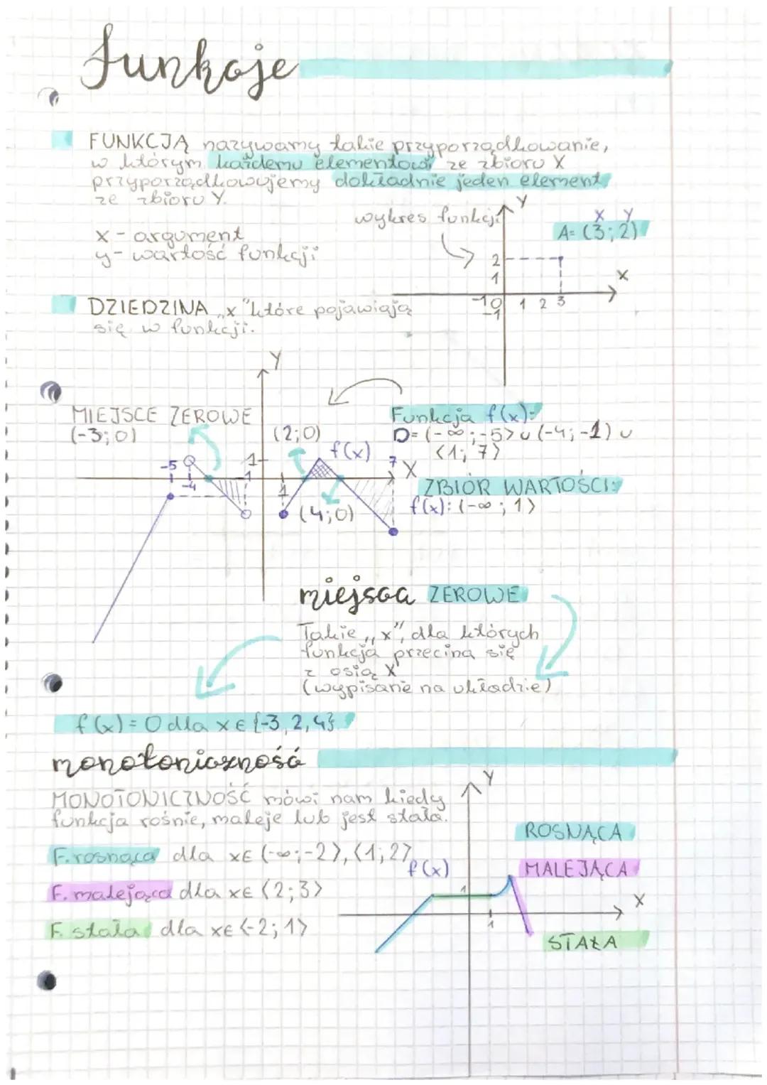 Notatka Funkcje + zadanie
