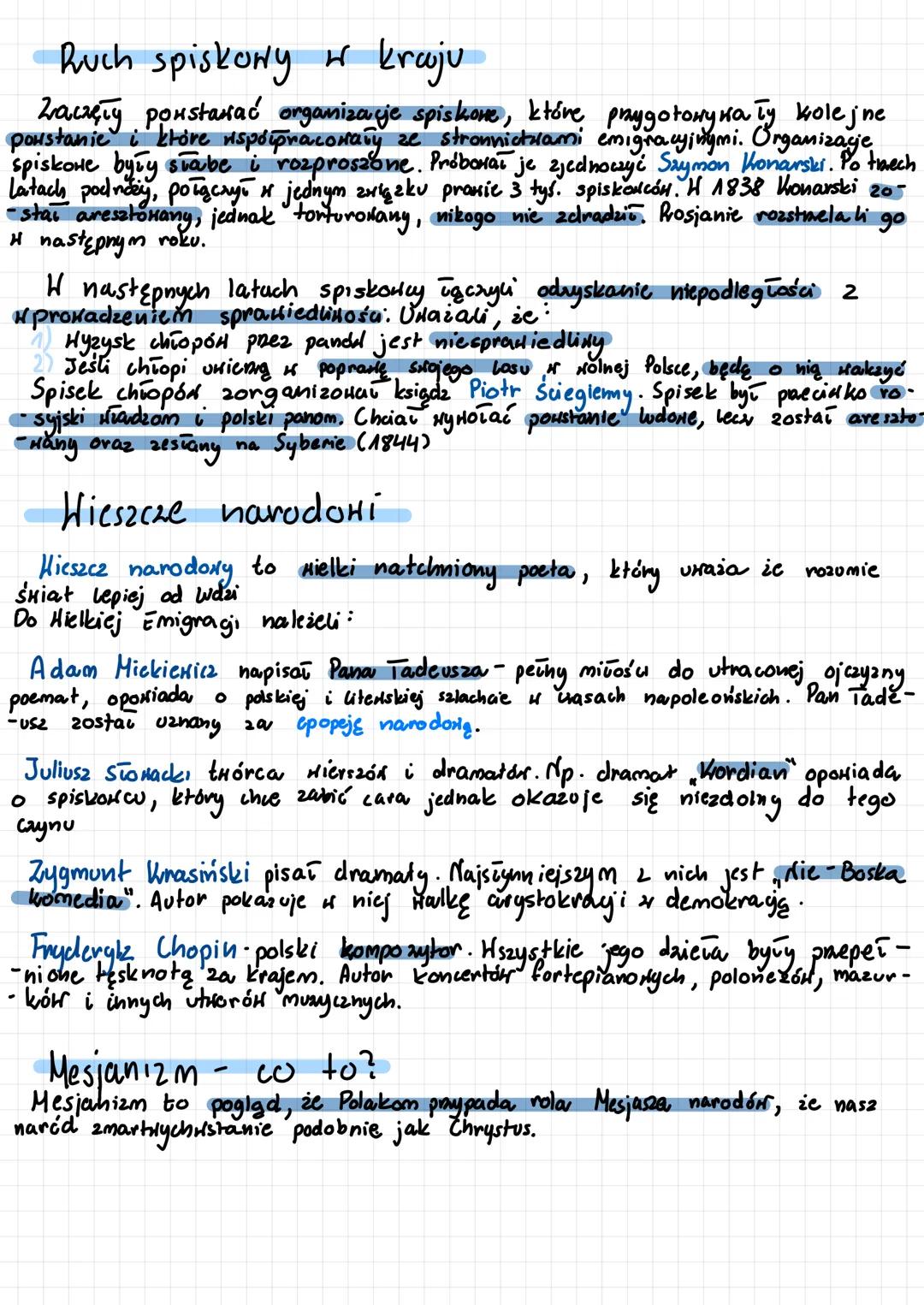 Wielka Emigracja
Po klęsce powstania listopadonego ok. 50 tyś. jego uwes trikór uciekão, ponieważ
bali się kavy śmierci, więzienia albo że r