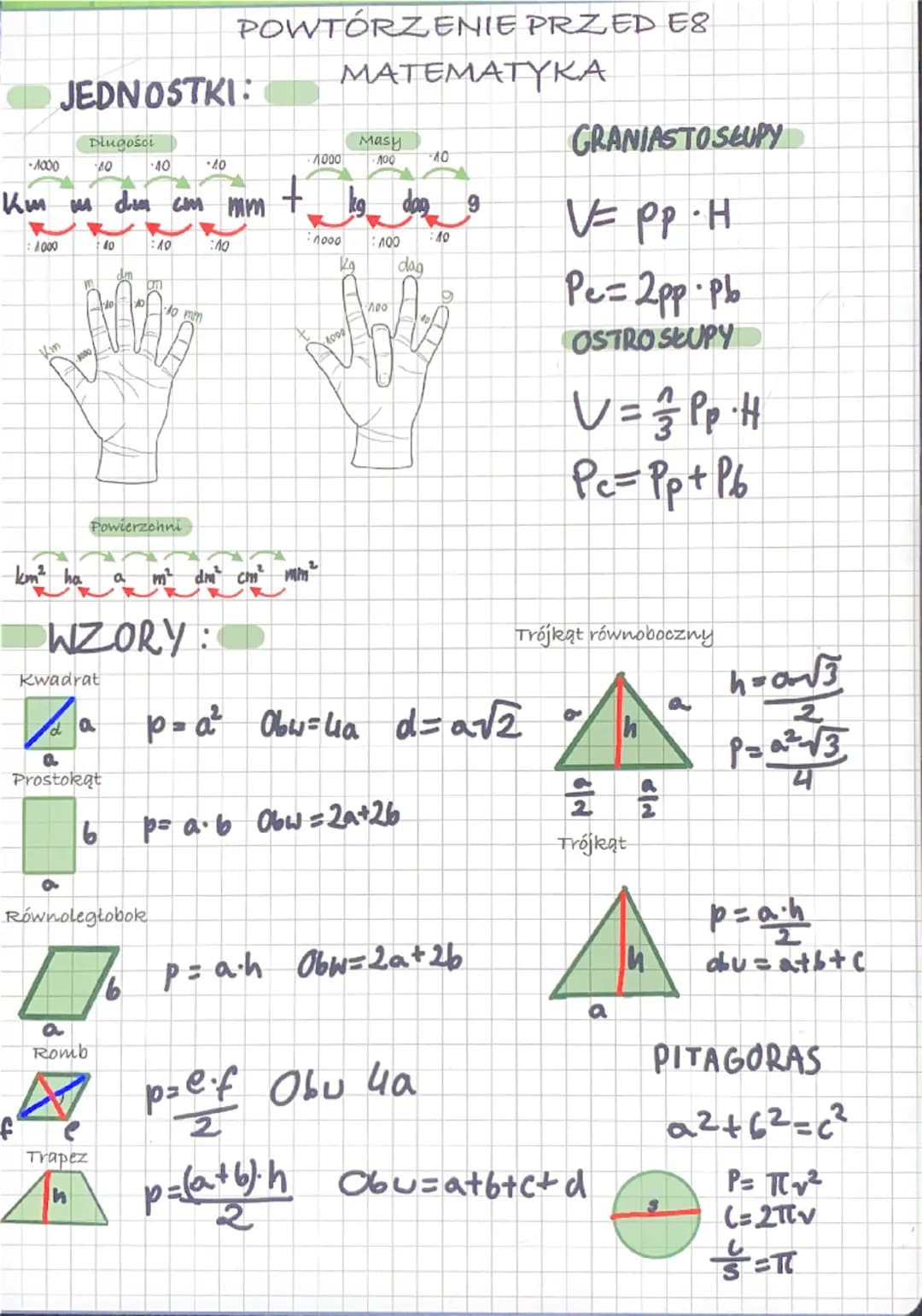  Matematyka powtórzenie do E8