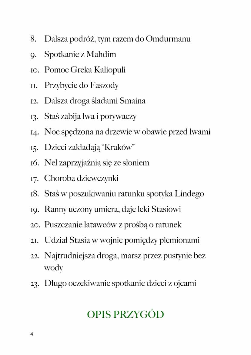 Henryk Sienkiewicz
CZAS I MIEJSCE AKCJI
Powieść dzieje się pod koniec XIX wieku w Afryce.
I.
W pustyni iw puszczy
2.
1
BOHATEROWIE
Staś Tark