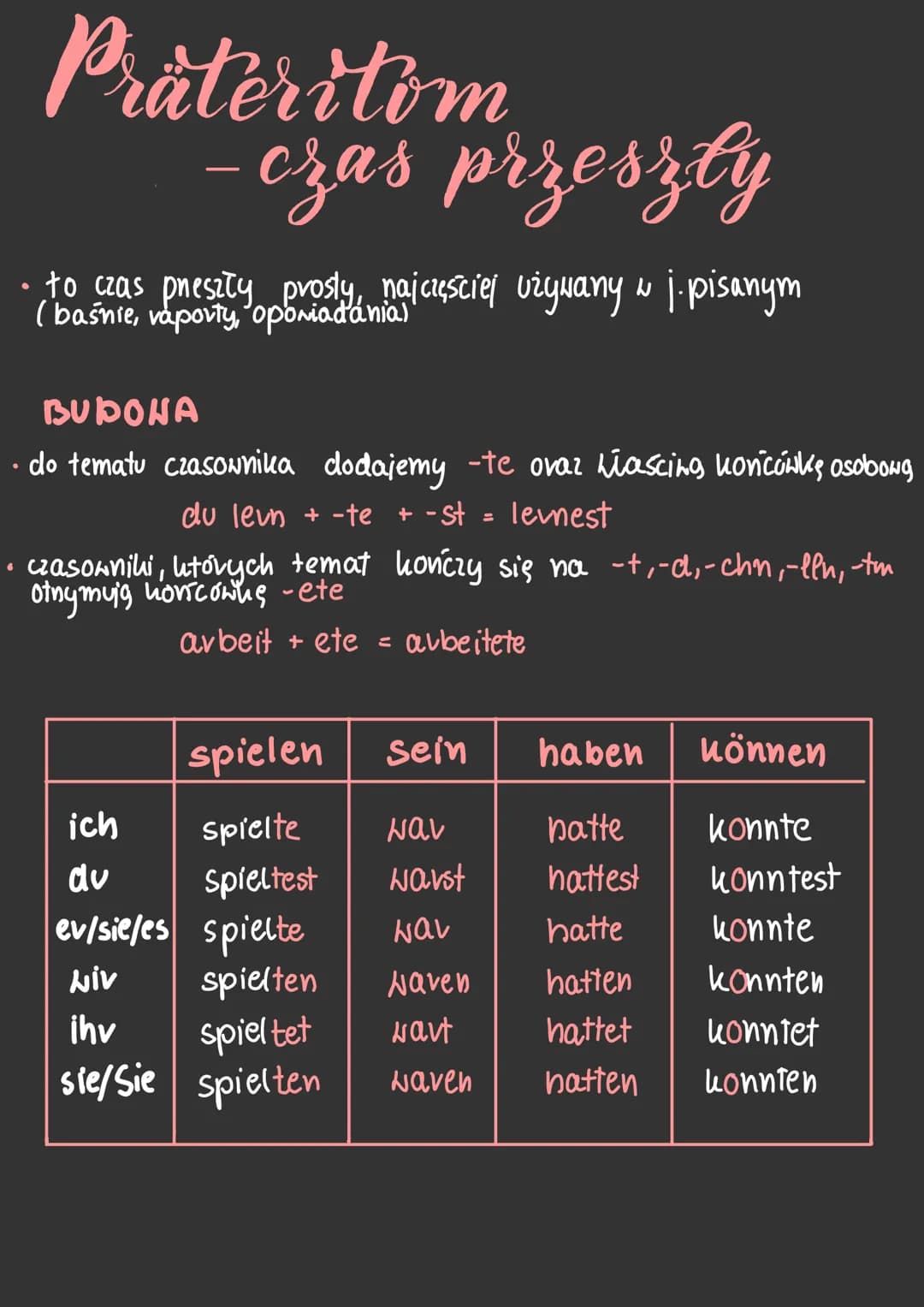 ●
Prateritom
- czas przeszty
●
to czas pneszły prosty, najczęściej bżywany w j. pisanym
(baśnie, vaporty, oporiadania)
BUDONA
do tematu czas