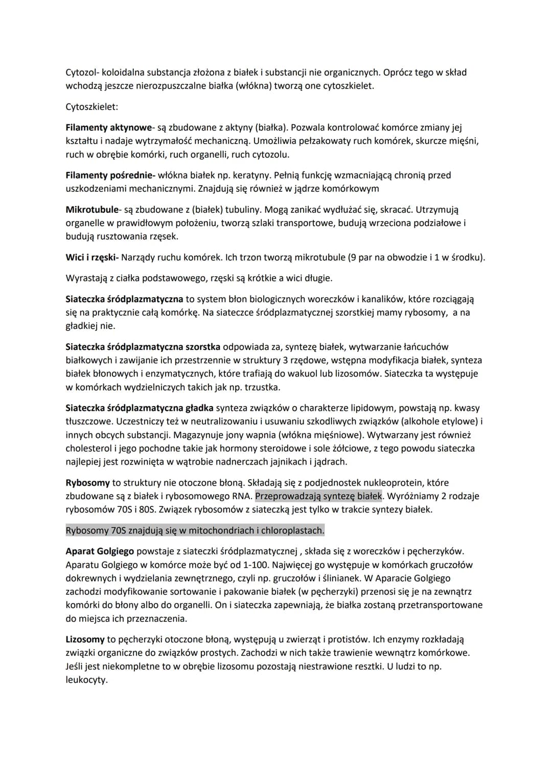 Organizmy jednokomórkowe- są zbudowane z jednej komórki, która wykonuje wszystkie funkcje
życiowe np. bakterie grzyby i protisty.
Formy kolo