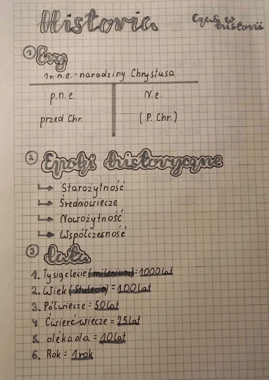 Historia

Czuristorni

Exy

Ir.n.e. narodziny Chrystusa

p.n.e.
Ne

przed Chr.
(P. Chr.)

2
Epoh's Cristoryame

Starożytność
Średniowiecze
N