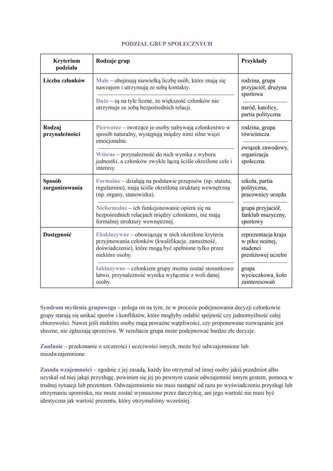 CZŁOWIEK ISTOTĄ SPOŁECZNĄ
Status społeczny - to określenie miejsca danej jednostki (lub jednostek) w zbiorowości. Człowiek
funkcjonuje w kil