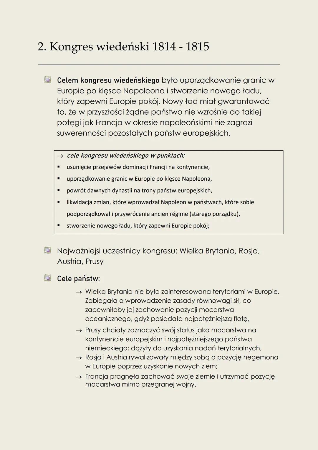 Kongres Wiedeński 1814-1815: Europa i Świat po Kongresie