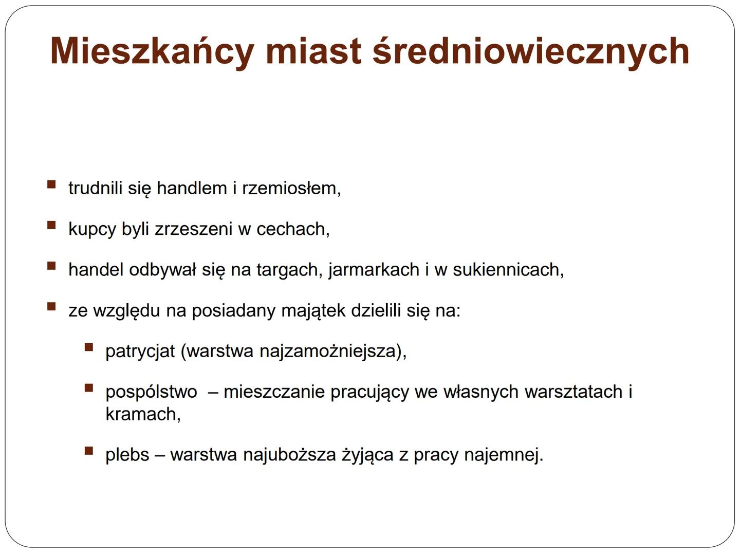 Średniowieczne miasto i wieś p.n.e.
n.e.
476 r.
UPADEK CESARSTWA
ZACHODNIORZYMSKIEGO
Oś czasu
średniowiecze
nowożytność XIX wiek współczesno