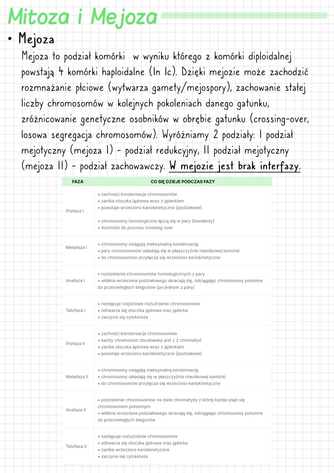 --- OCR Start ---
Mitoza i Mejoza
• Cykl komórkowy
Cykl komórkowy trwa od momentu powstania aż do momentu jej
podziału. Cykl komórkowy dziel