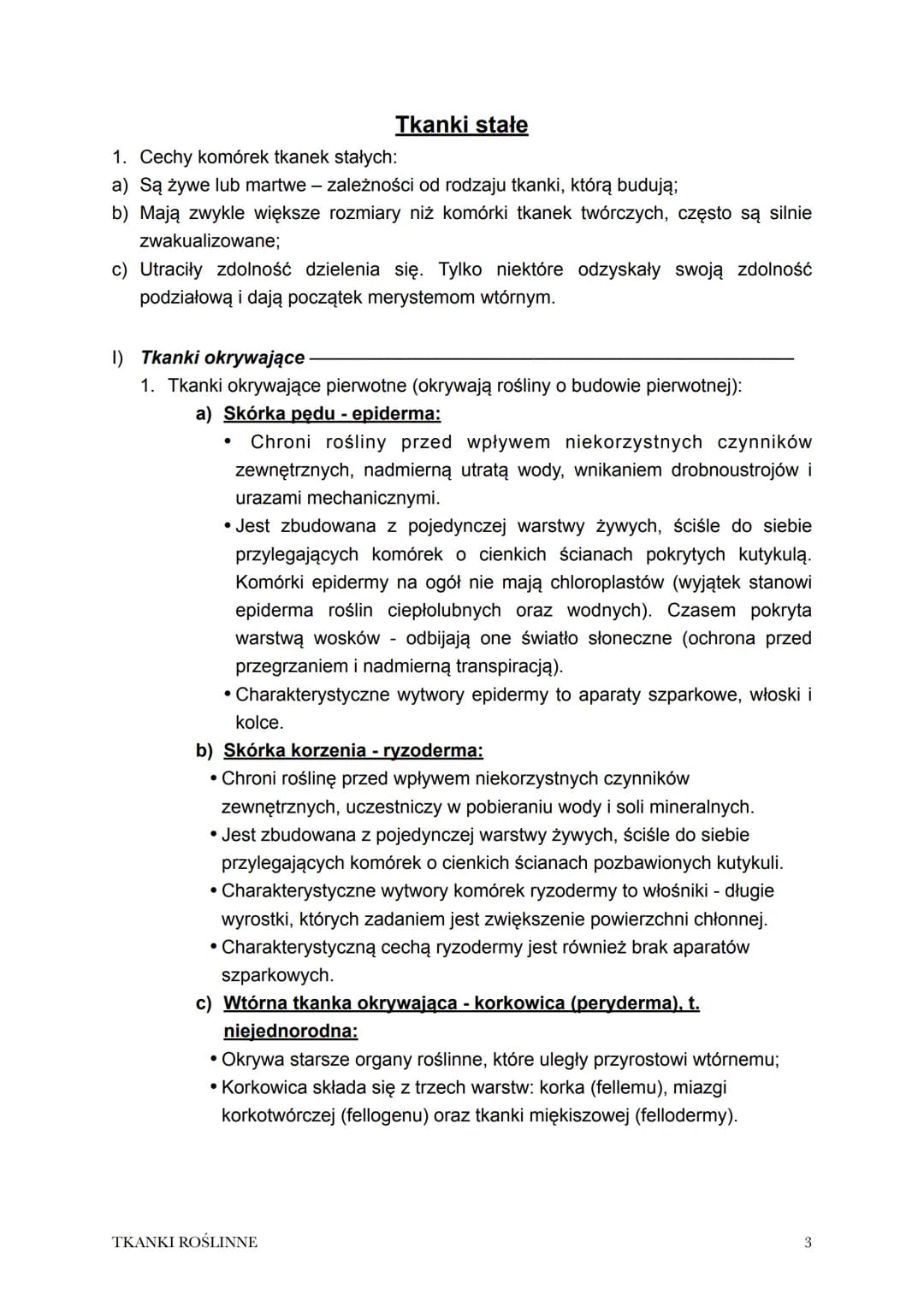 Temat: Tkanki roślinne.
1. Tkanka to zespół komórek o wspólnym pochodzeniu i podobnej budowie
współpracujących ze sobą w pełnieniu określony