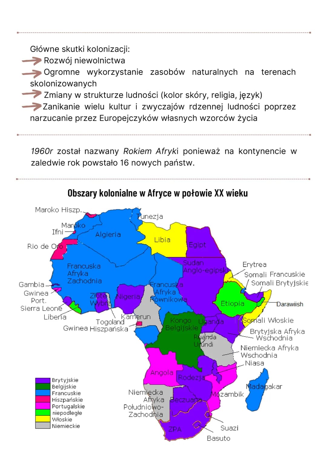 Zmiany na mapie politycznej
WPŁYW KOLONIALIZMU I DEKOLONIZACJI NA
WSPÓŁCZESNY OBRAZ ŚWIATA
Kolonializm proces historyczny polegający na podb