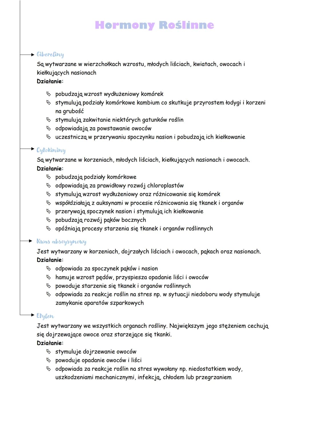 Hormony Roślinne
Budowa chemiczna fitohormonów
Hormony roślinne są substancjami drobnocząsteczkowymi o różnorodnej budowie
chemicznej. więks