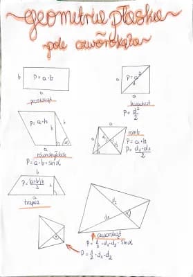 Know Geometria płaska- pola czworokątów  thumbnail