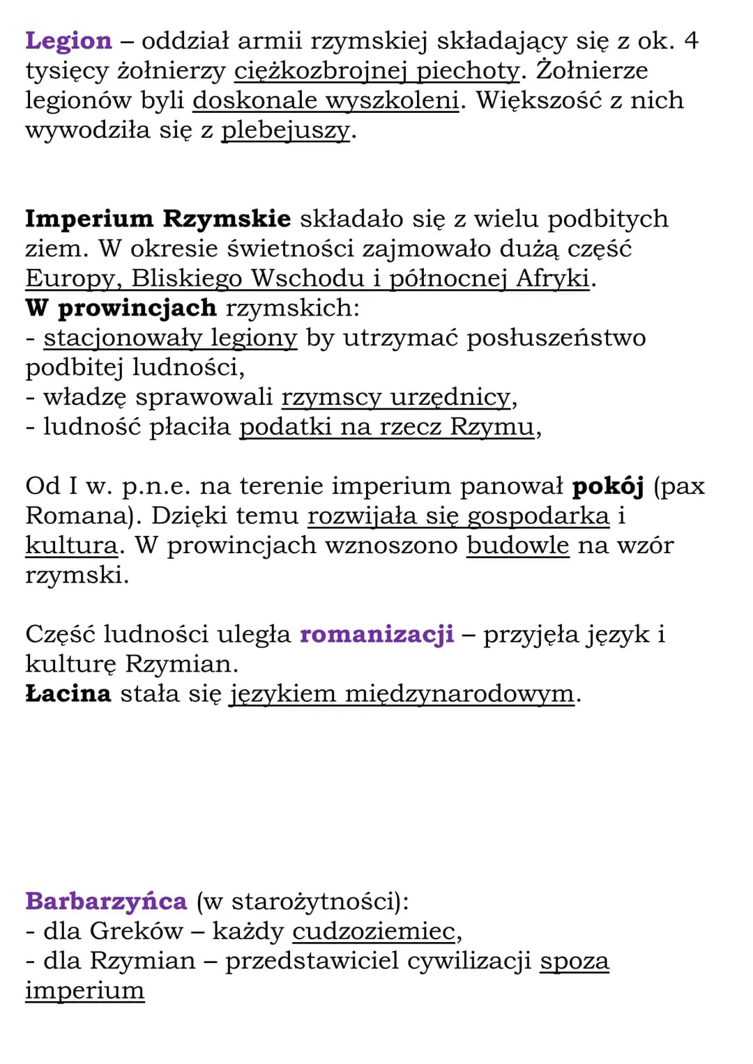 Imperium Rzymskie
K1 5, NE
146 r. p.n.e. – podbój Kartaginy przez Rzymian
-
395 r. n.e. - podział cesarstwa rzymskiego na zachodnie
i wschod