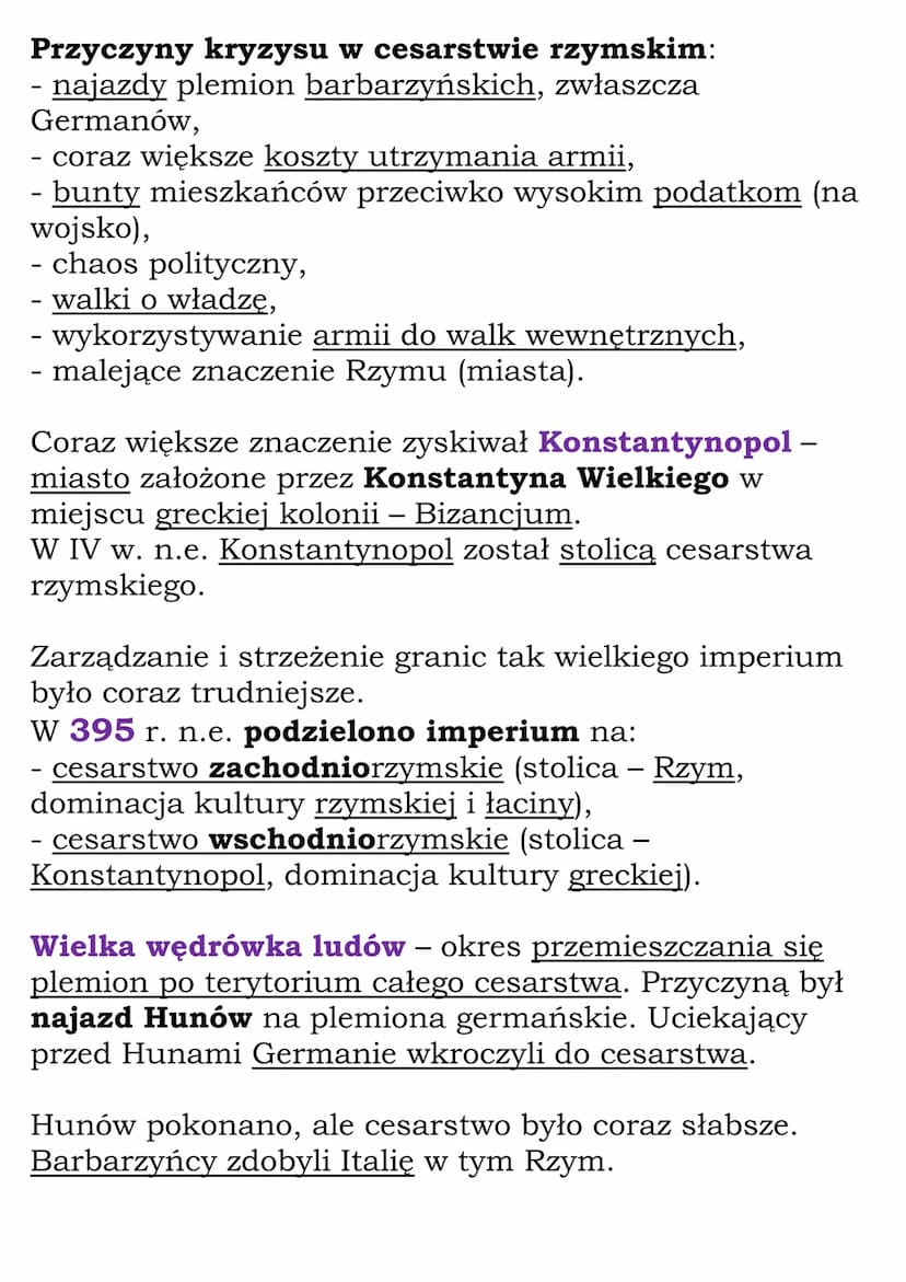Imperium Rzymskie
K1 5, NE
146 r. p.n.e. – podbój Kartaginy przez Rzymian
-
395 r. n.e. - podział cesarstwa rzymskiego na zachodnie
i wschod