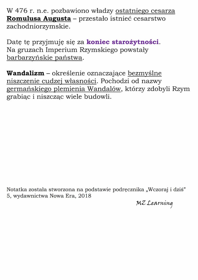 Imperium Rzymskie
K1 5, NE
146 r. p.n.e. – podbój Kartaginy przez Rzymian
-
395 r. n.e. - podział cesarstwa rzymskiego na zachodnie
i wschod