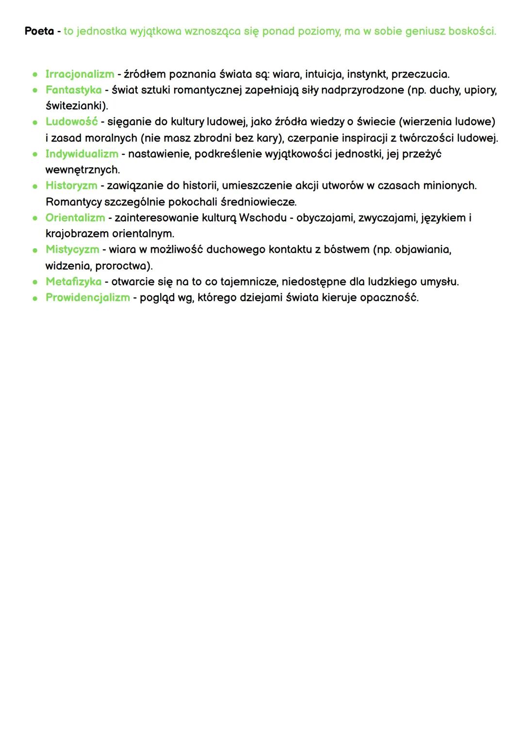 --- OCR Start ---
ROMANTYSM
1. Nazwa epoki wywodzi się od słowa łac. romnatikus - niezwykły lub romanus - rzymski.
Nazwa nie ma związku z ku