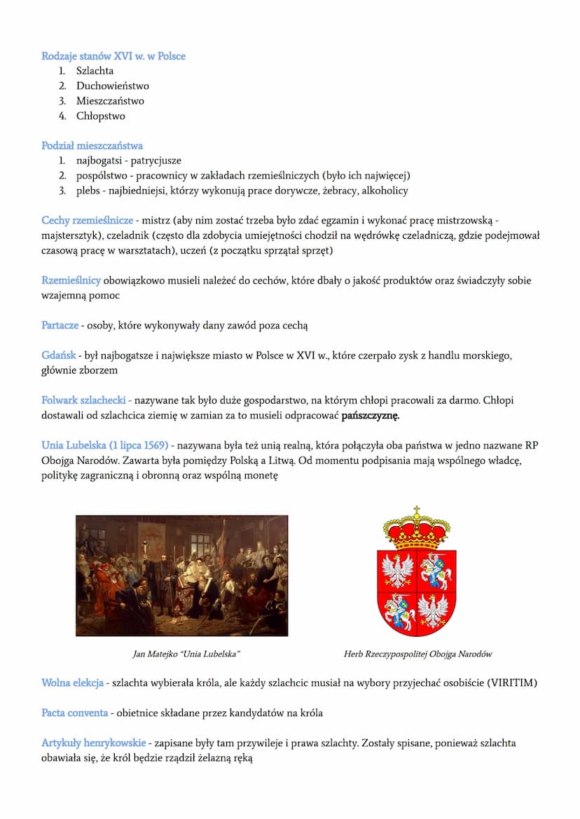 HISTORIA
"ZŁOTY WIEK" RZECZYPOSPOLITEJ
Demokracja szlachecka - ustrój polityczny Królestwa Polskiego, a następnie Rzeczypospolitej Obojga Na