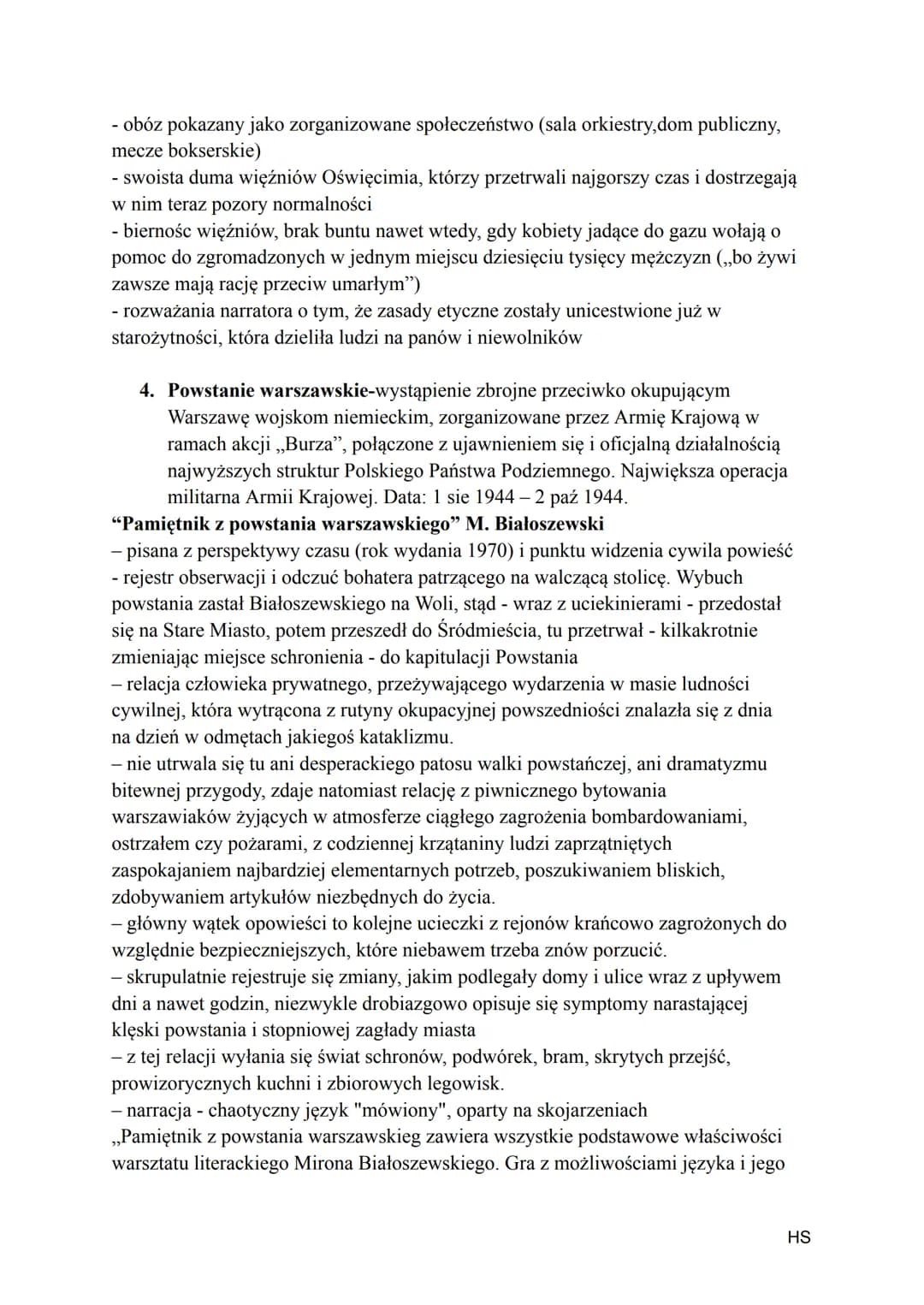 Literatura wojny i okupacji
1. Łagier-był to obóz pracy przymusowej w Rosji bolszewickiej i w ZSRR, w
którym więźniów zmuszano do ciężkich p