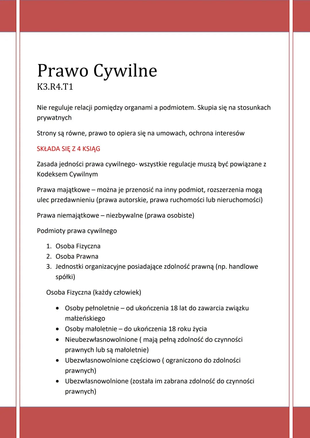 Prawo Cywilne 