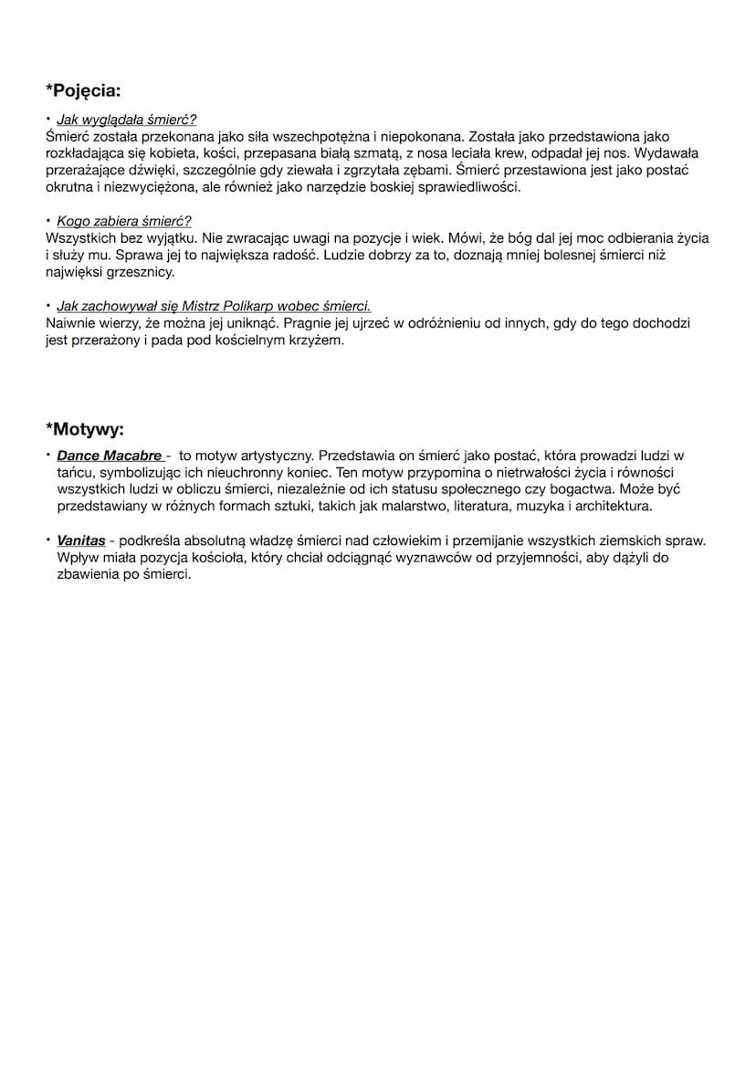 "
‚Rozmowa Mistrza Polikarpa ze Śmiercią"
-Średniowiecze, satyra.
*Bohaterowie:
•Mistrz Polikarp
ukazany jako bardzo mądry, inteligentny, al