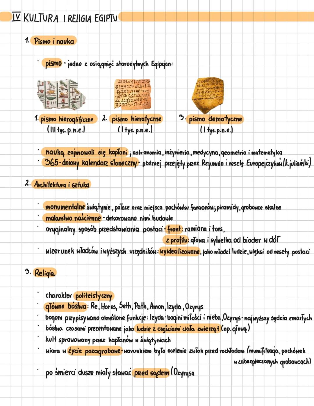 I STAROŻYTNY EGIPT
1. IV tys.p.n.e.- początek cywilizacji egipskiej
2. Egipt dzieli się na:
• Górny (dolina Nil)
•Dolny (delta Nilu)
3. Poło