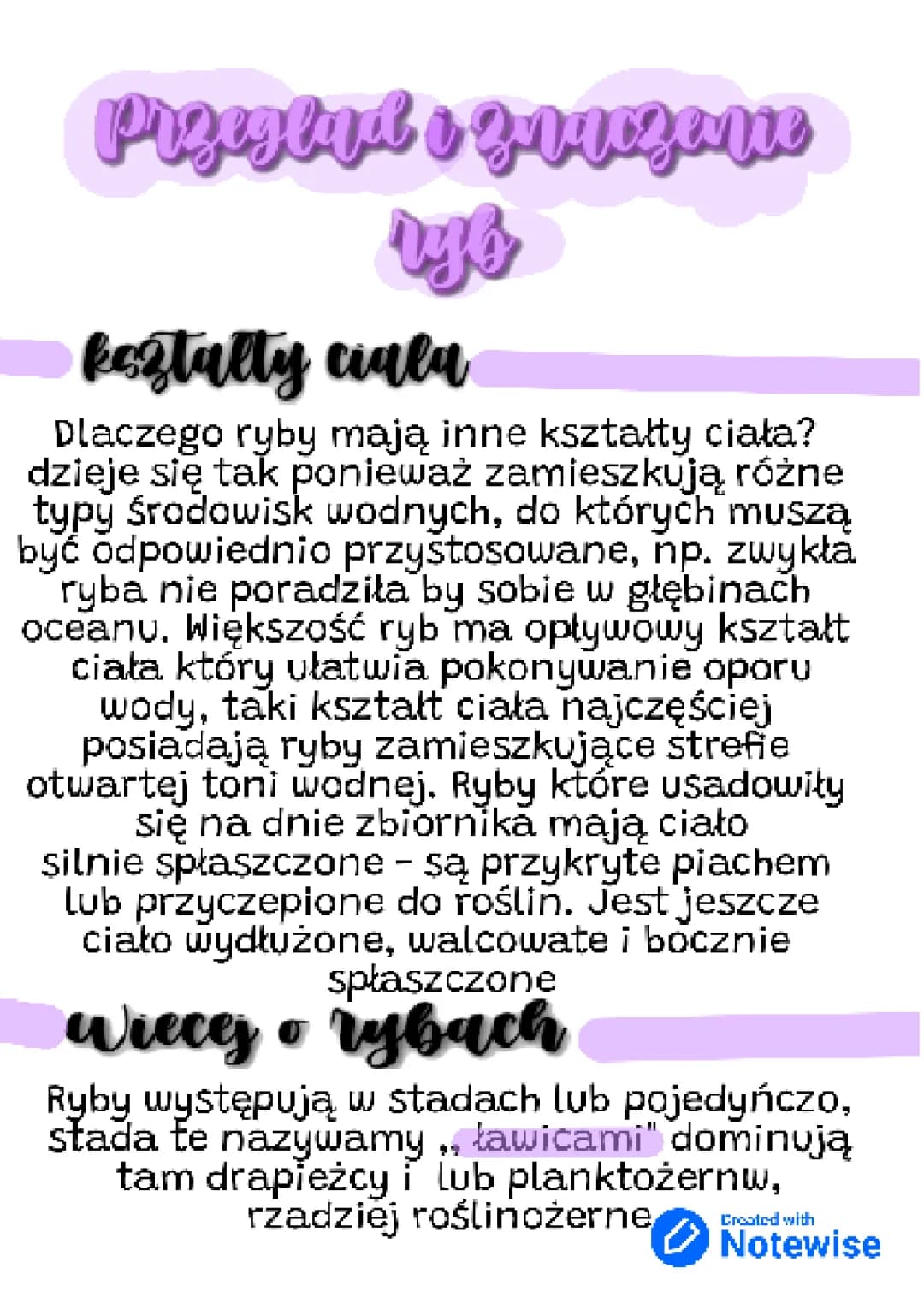 Przegląd i znaczenie ryb 