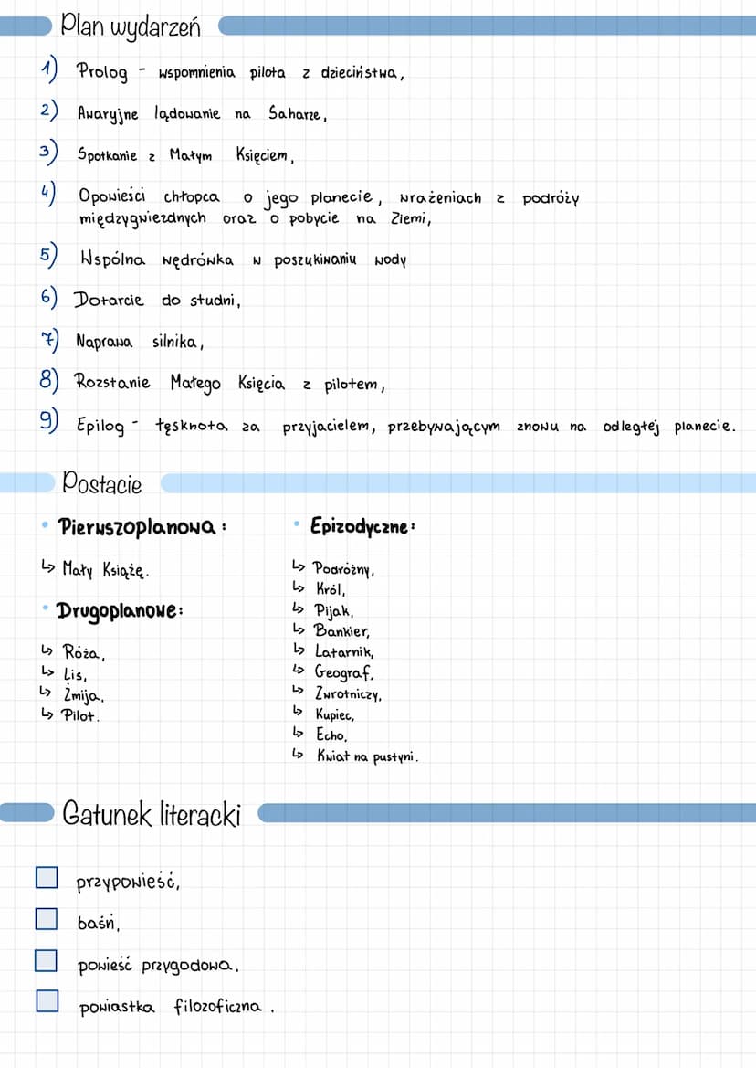 Maty Ksiażę
Antonie de Saint-Exupéry
Czas i miejsce akcji
●
MIEJSCE AKCJI
Tajemniczy świat.
astereoida B-612 należąca do
Małego Księcia.
oko