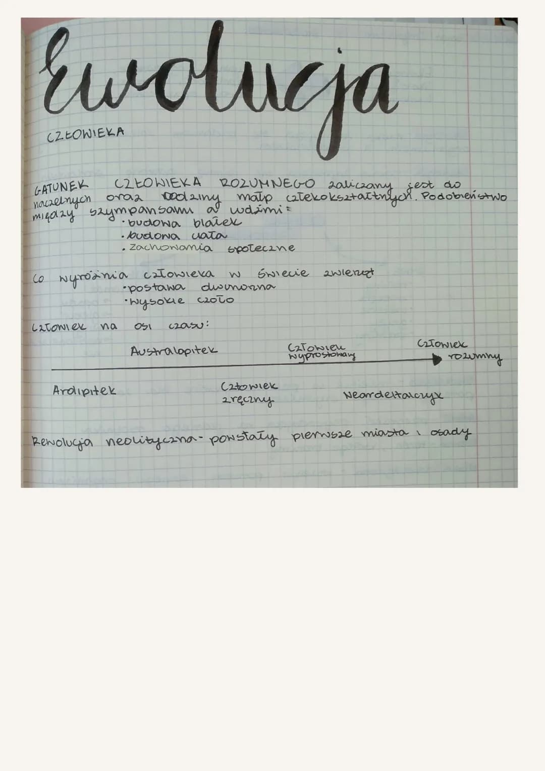 Ewolucja człowieka klasa 8: Pochodzenie i rewolucja neolityczna