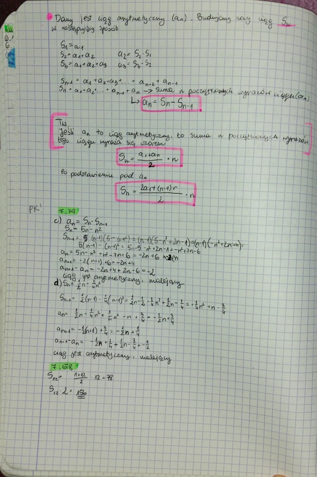 Temat: Ciąg arytmetyczny-
Can-an=r
an
a = a₁ +
Az = a₂+ r = a₁ + 2 r
au = a₂ + √ = α²₁+ 3√
an = αn-₁ + r = a₁ + (^-^) ~
and 1-antw
r- różnic