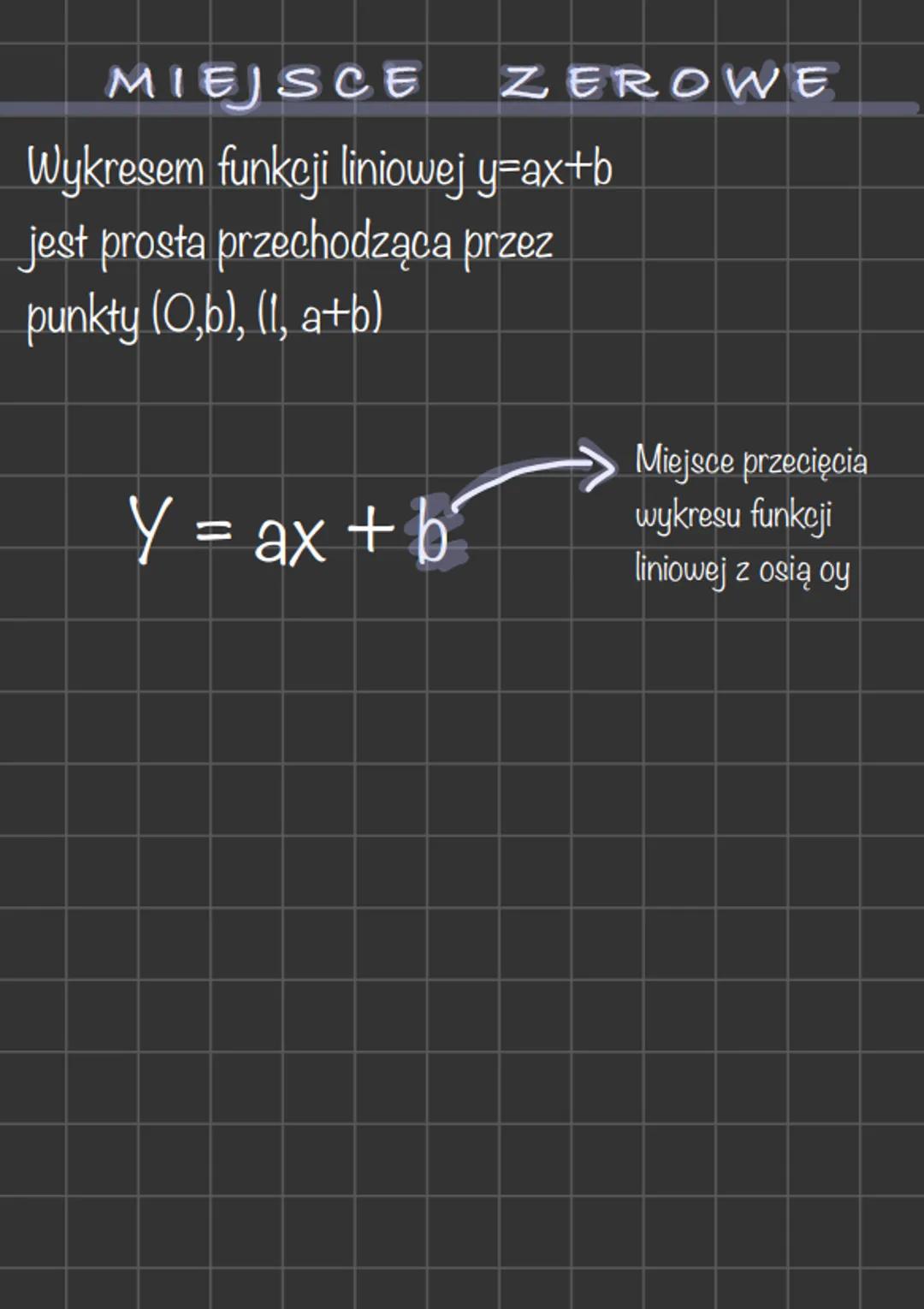 -Funkcje liniowe
Wzór funkcji liniowej to f (x) = y Gdy y= wartość
Wyrażamy ją y = ax + b lub f (x) = ax + b
„a" - współczynnik kierunkowy
„