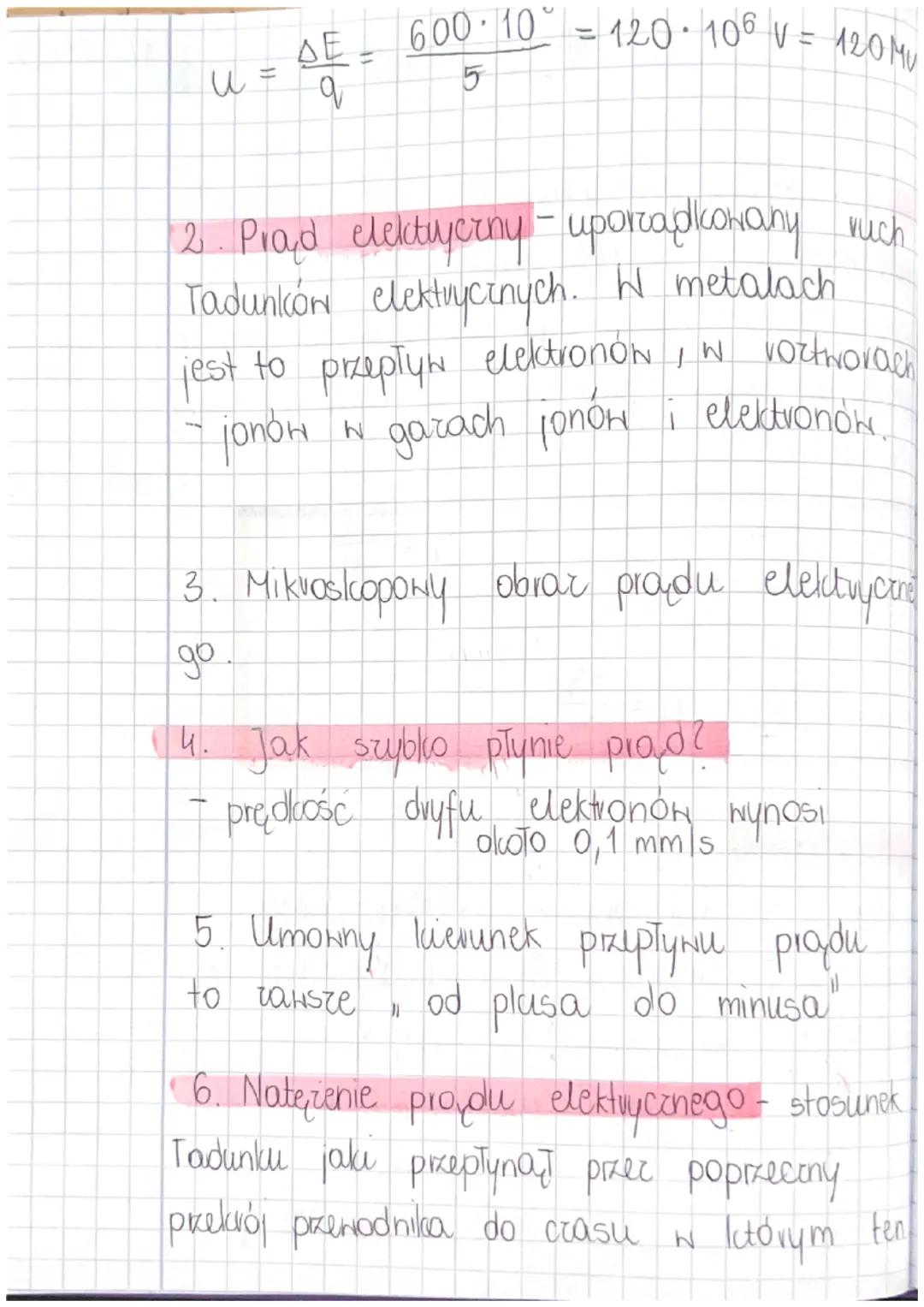 T: Napięcie elektryczne. Natężenie
prądu.
11. Napięcie elektryczne między dwoma
punktami pola elektrycznego - stosunek
pracy związany z prze